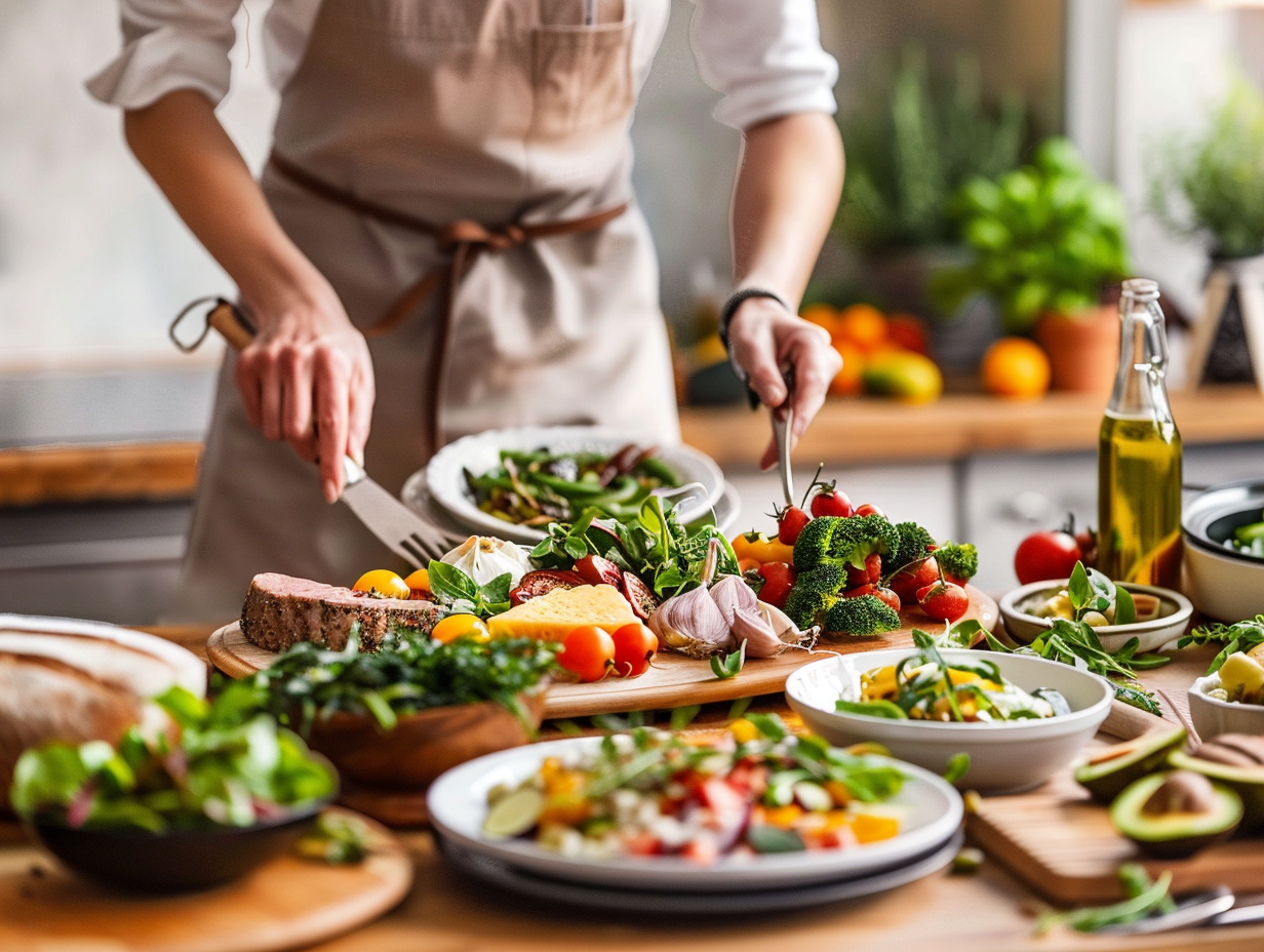 Приготування здорової їжі в кухні